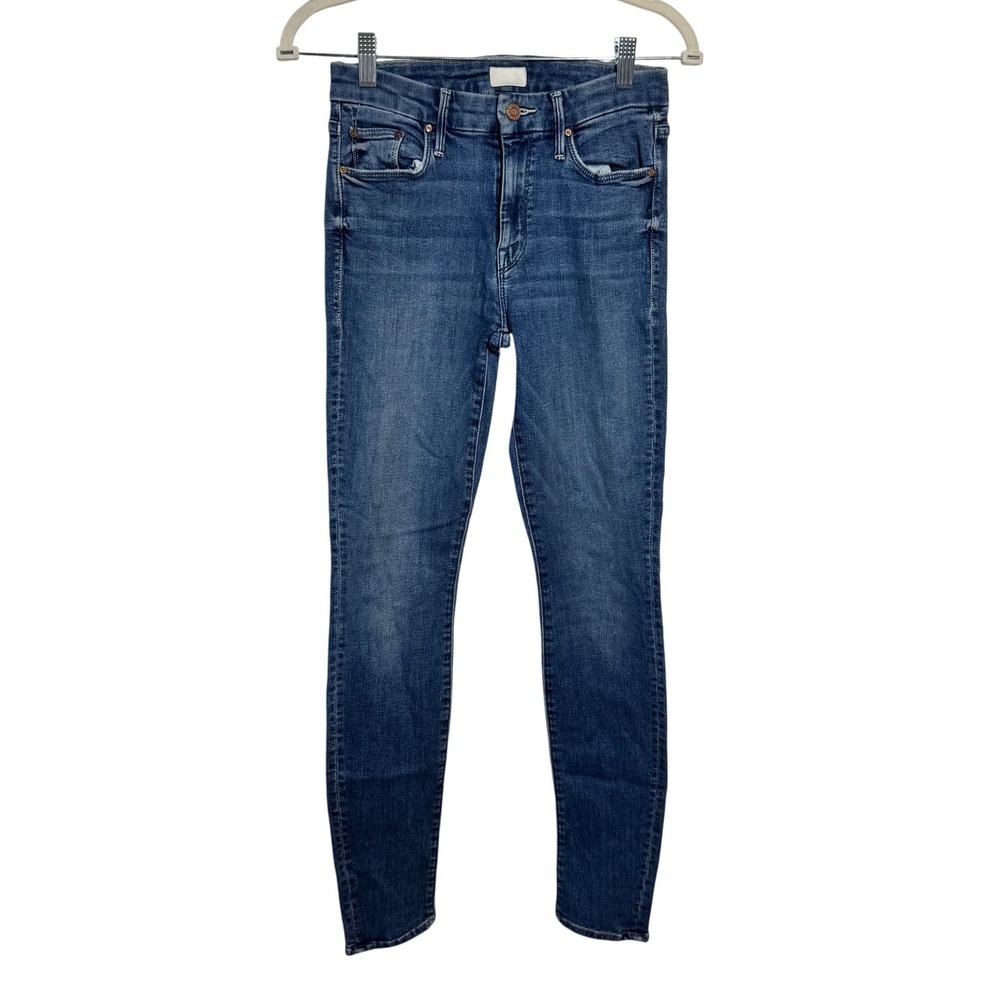 Mother Womens Skinny Jeans Medium Wash Blue Denim Size 26 Minimal Modest Casual